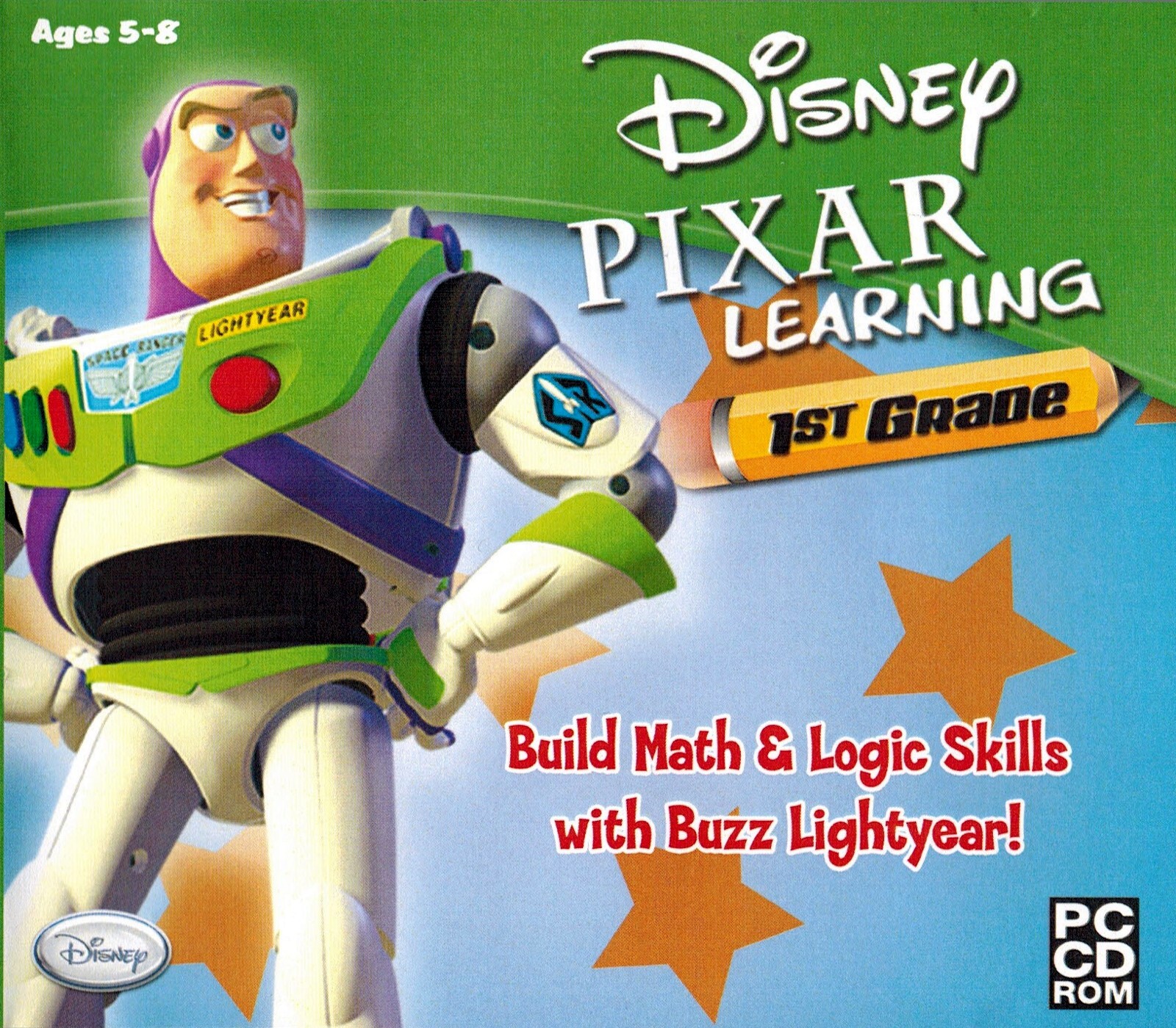 Disney Pixar Learning 1st Grade - Basic Math & Logic Ages 5-8 Sealed Software