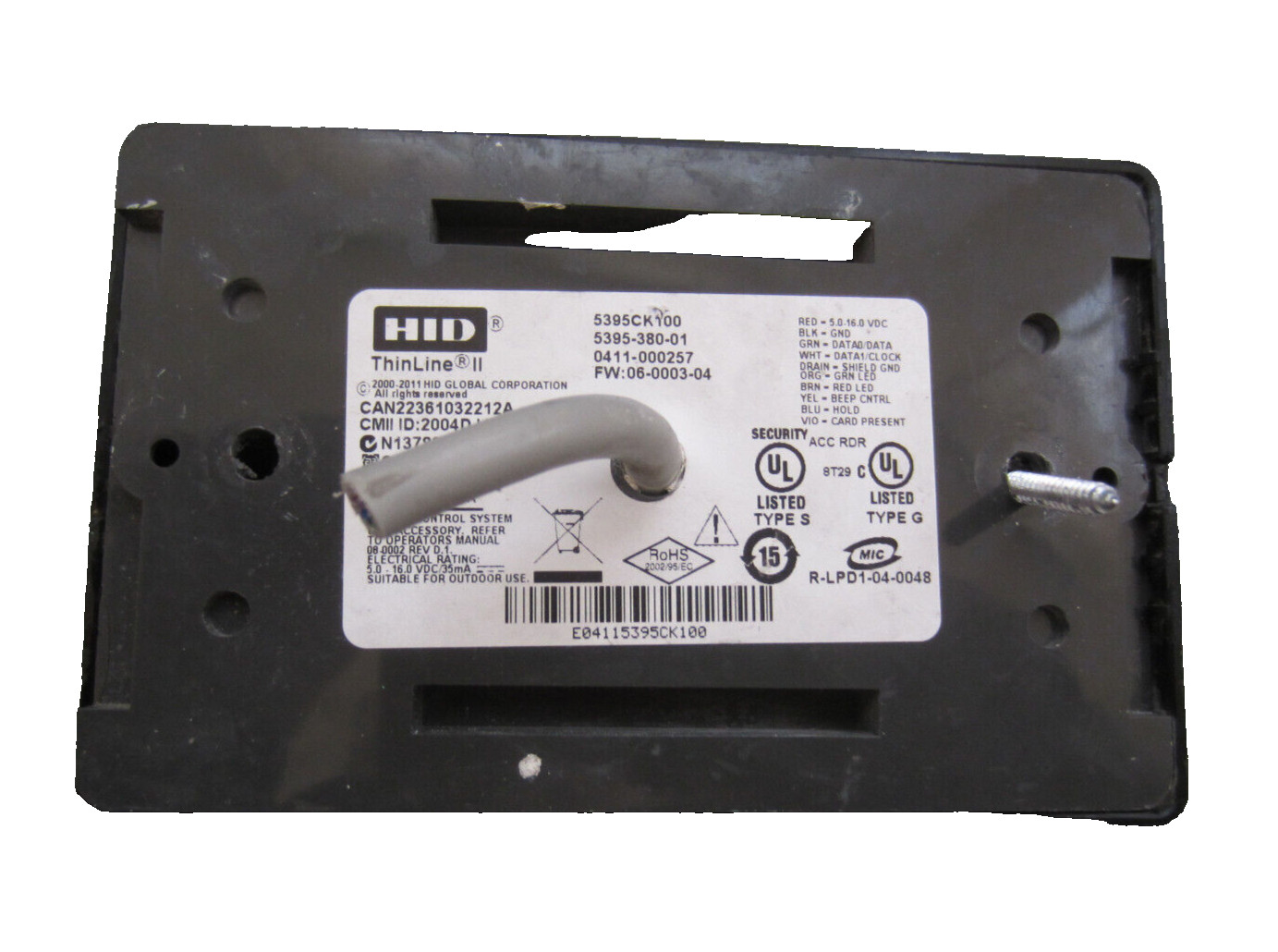 HID 920PTNNEK00000 multiCLASS RP40 Wall Switch Reader - Black..