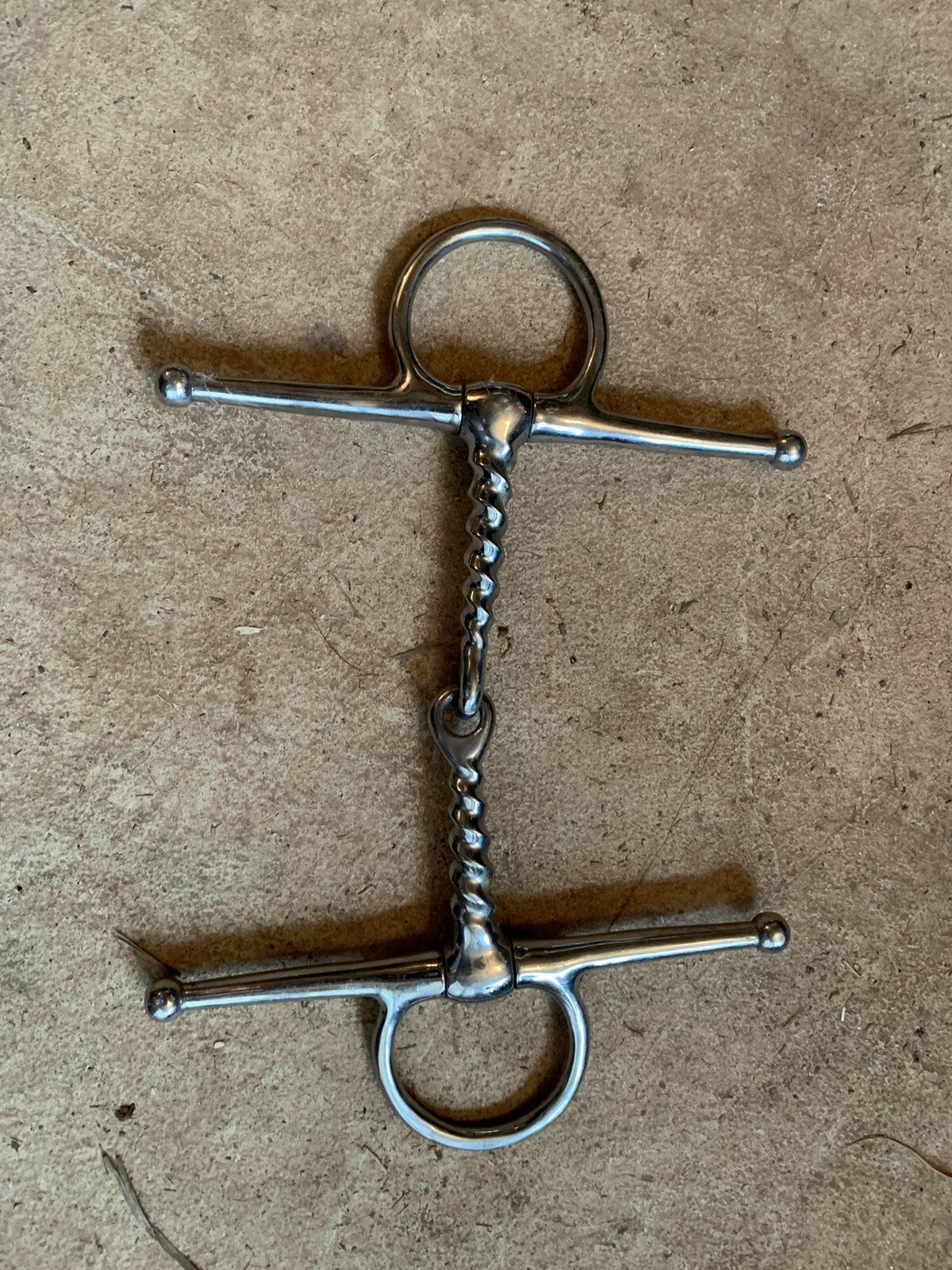 5” Metalab Full Cheek Corkscrew Horse Snaffle Bit