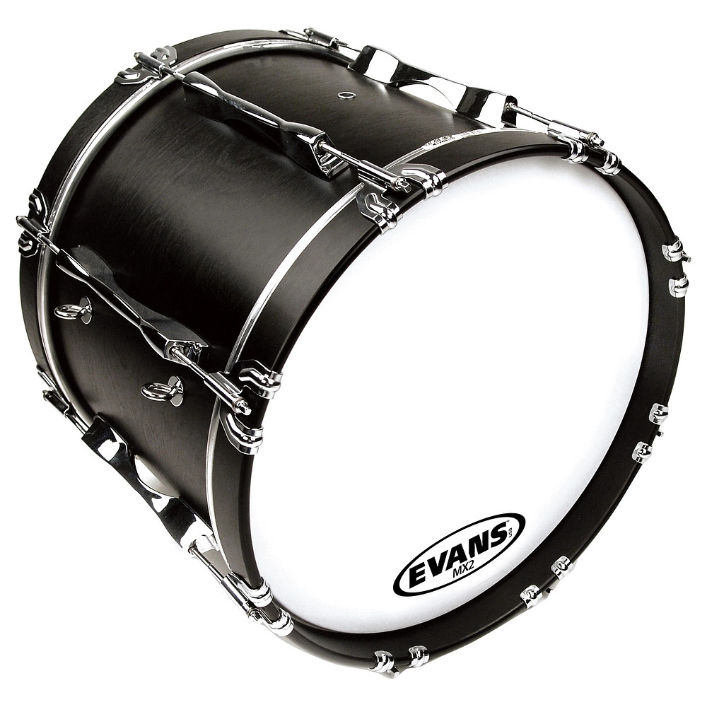 Evans MX2 White Marching Bass Head 20 in.