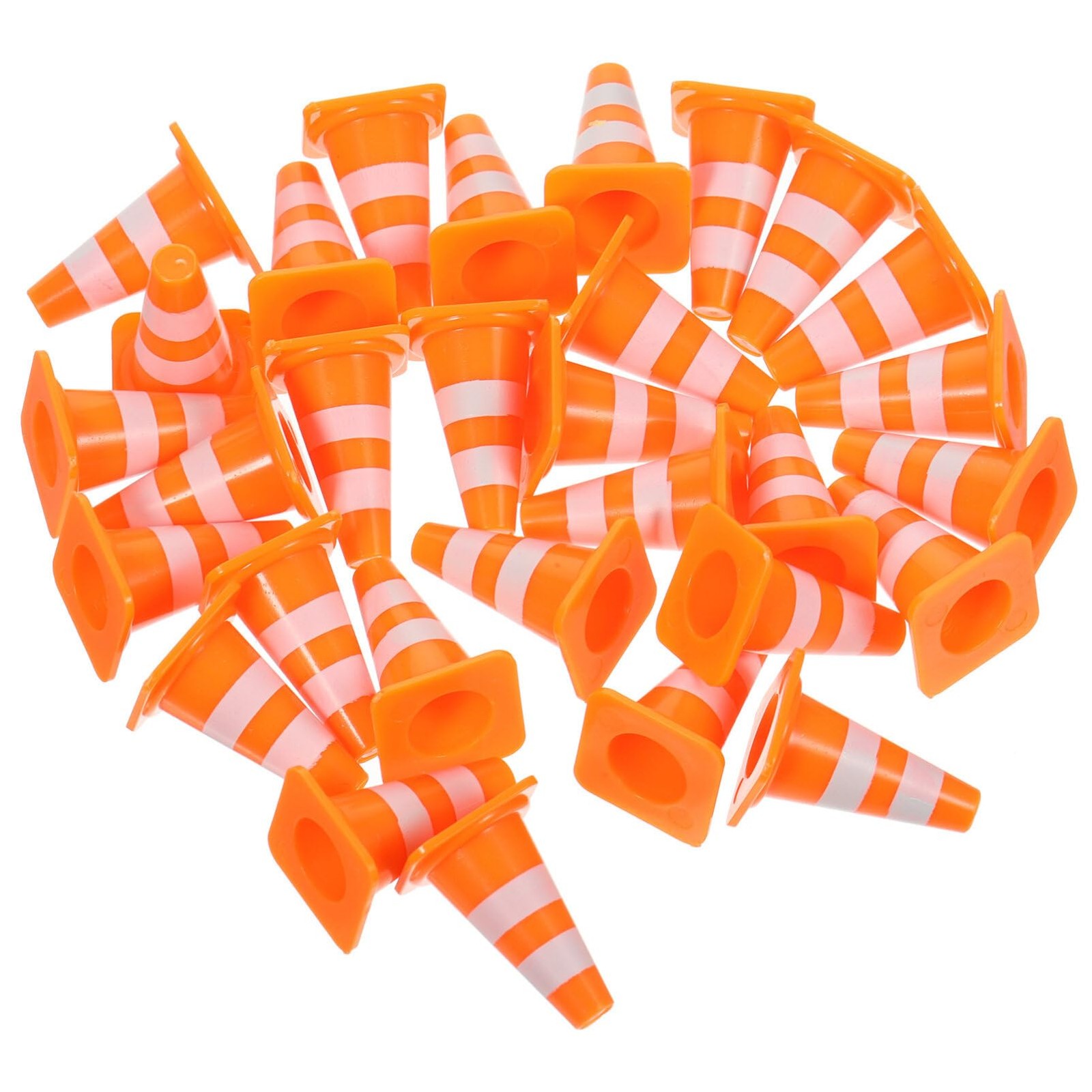 30Pcs Mini Traffic Cones, 1in Mini Cones Orange Small Roadblock Construction ...