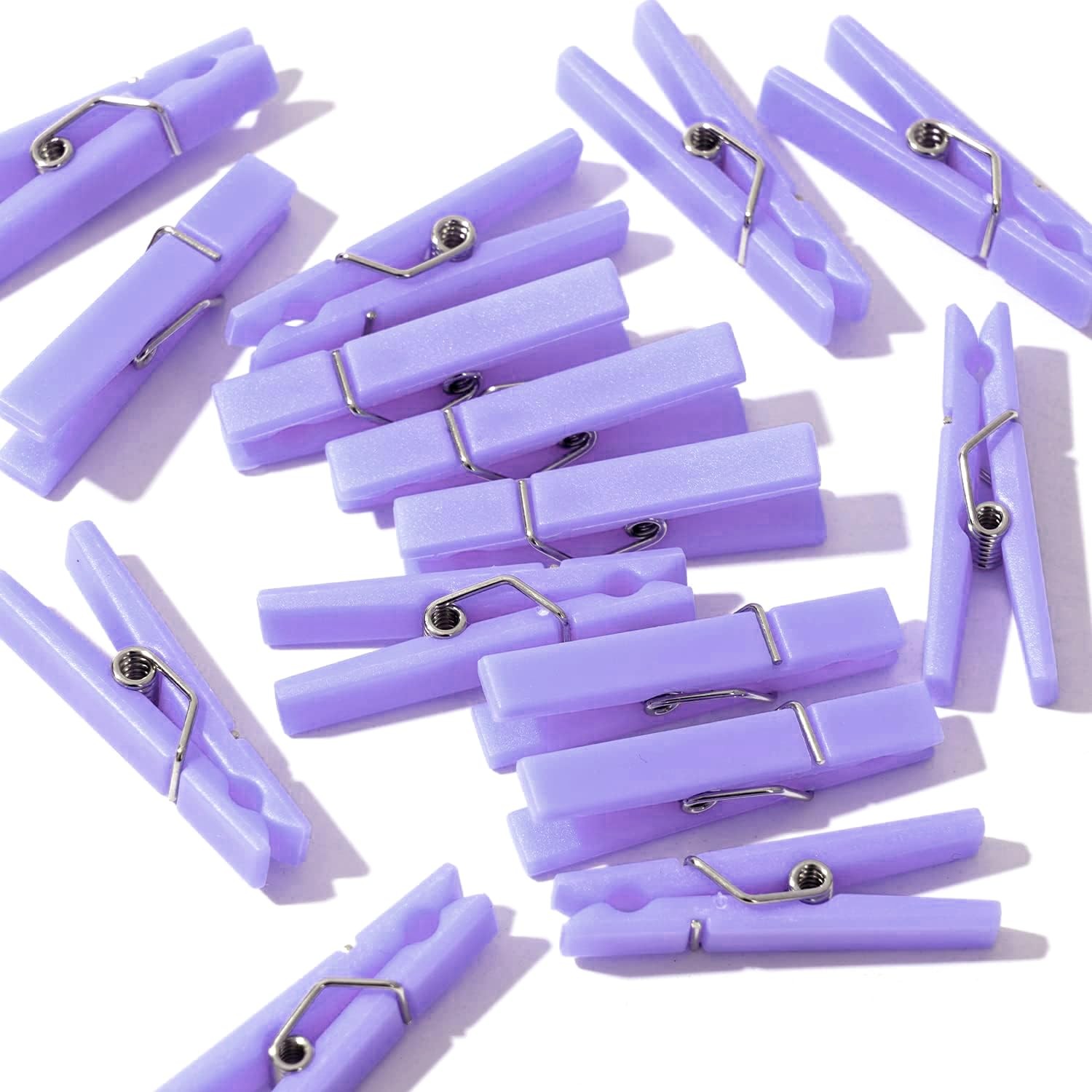 60 PCS Baby Shower Clothespins Games 1.4in Mini Pins Party Decorations Purple