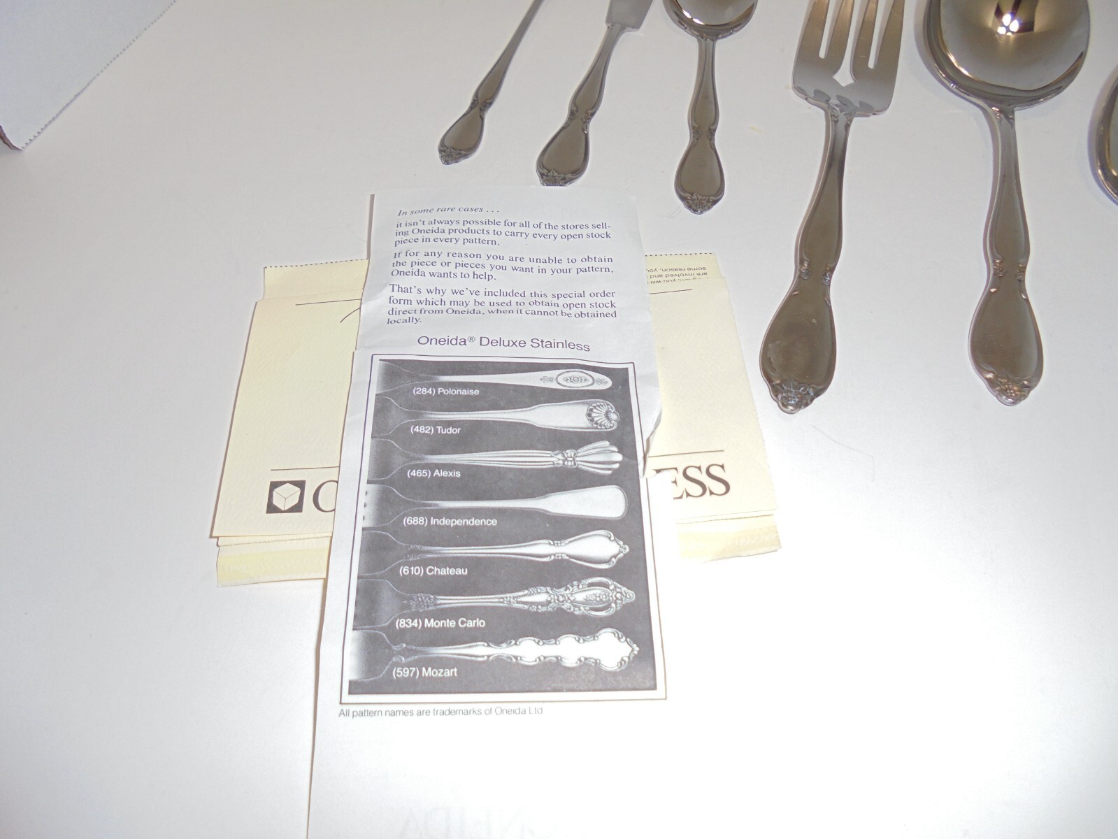 7 Oneida Community Stainless Chatelaine Serving Pieces