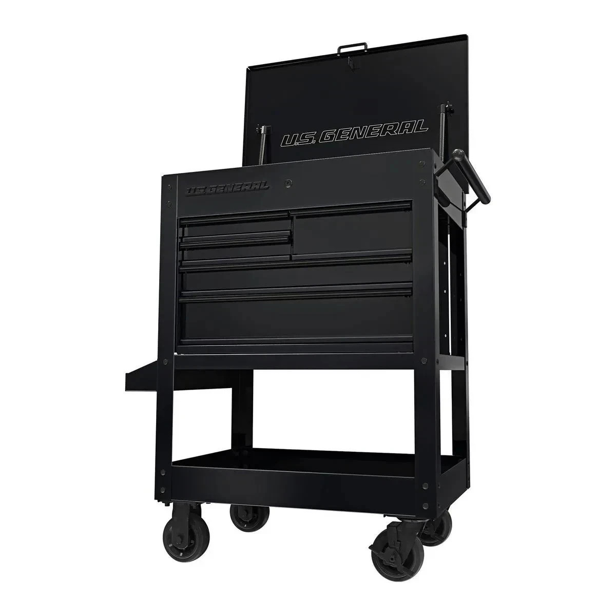 30 in 5-Drawer Mechanics Cart with Automatic Drawer Locking Feature - Black