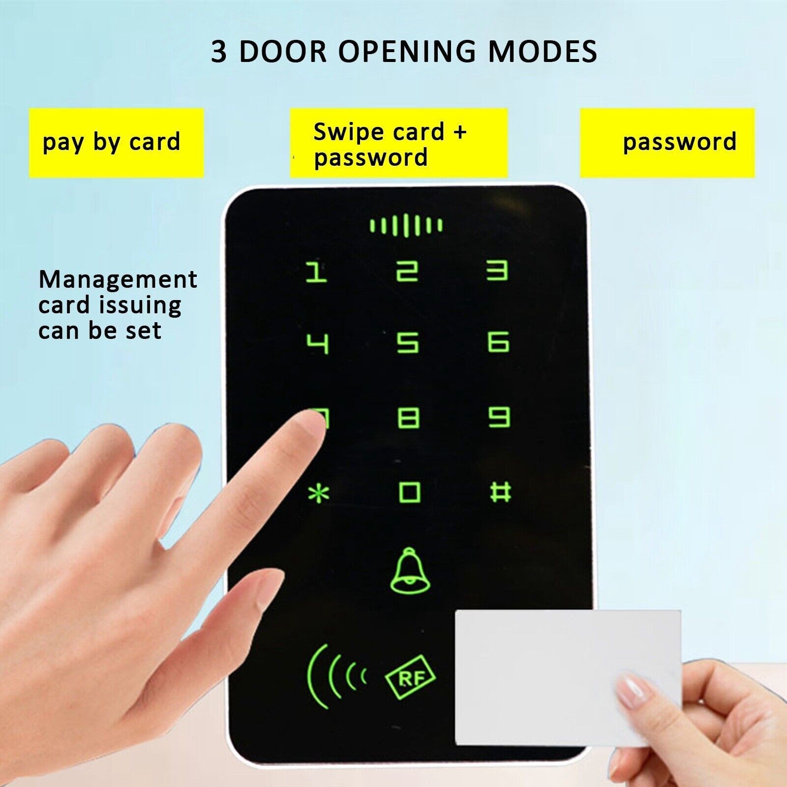 Intelligent Door Lock+RFID Card Reader Security Password Keypad Entry Access