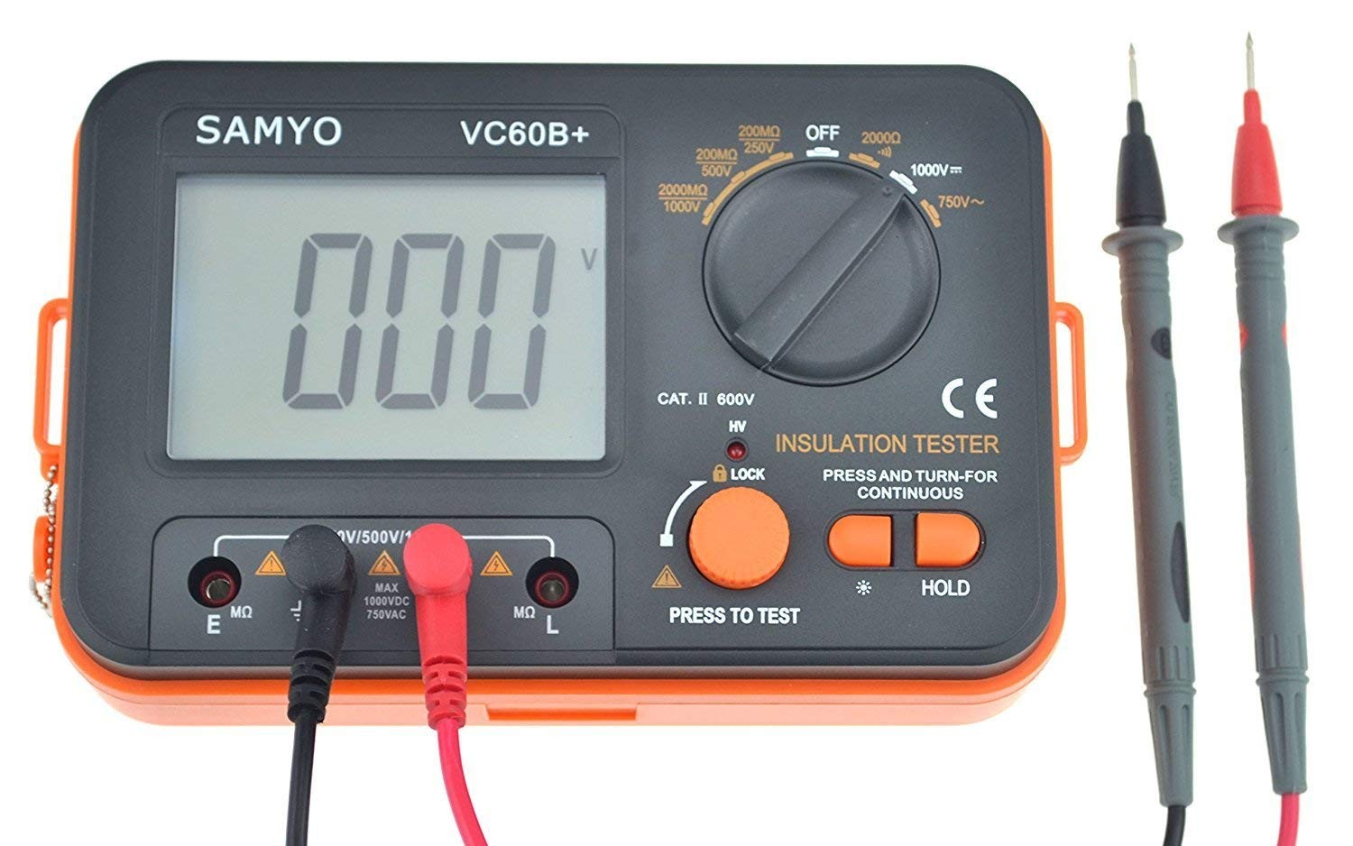 VC60B+ Digital Insulation Resistance Tester DCV ACV Vc60b+ With Test Lead