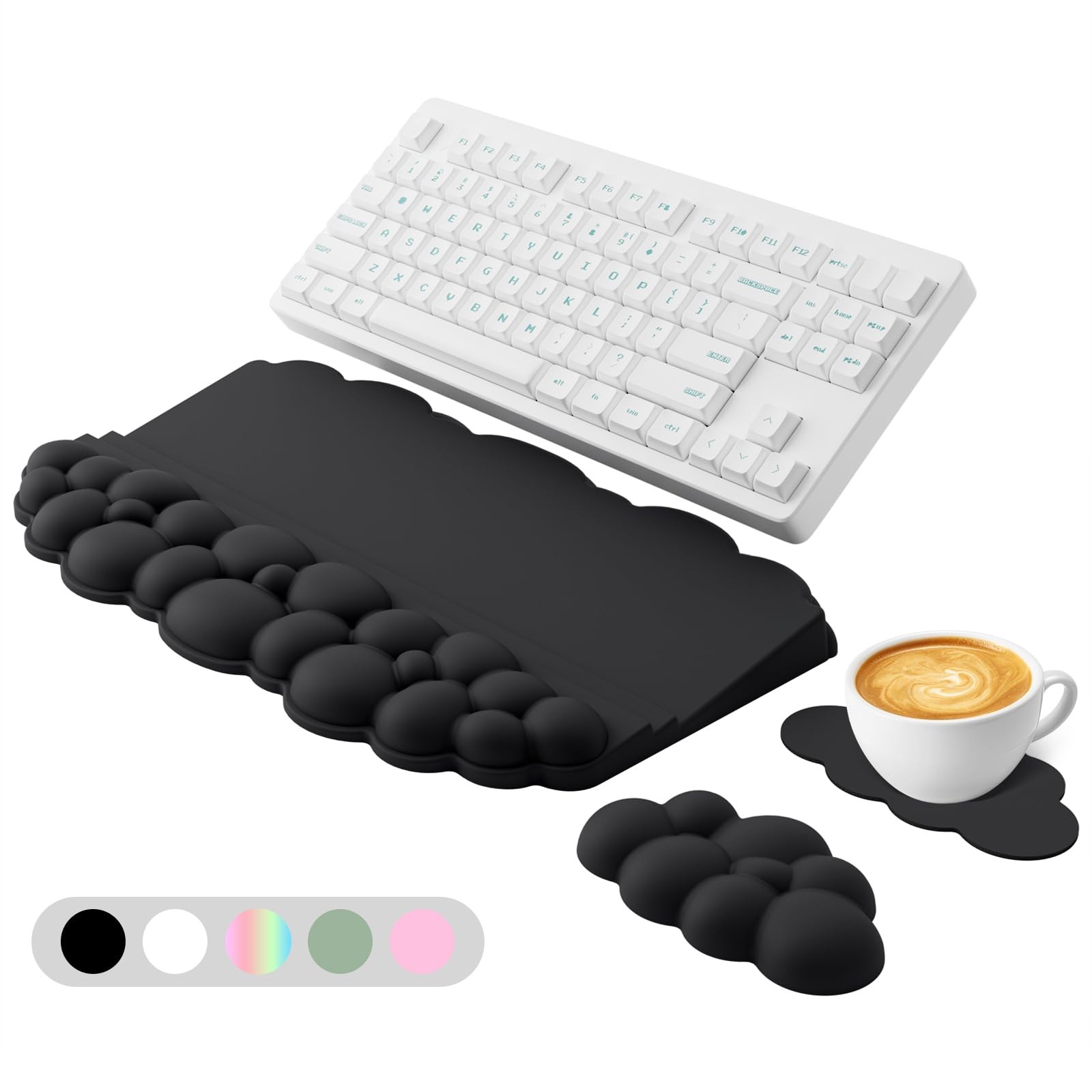Ergonomic Wrist Rest for Keyboard and Mouse, Soft Memory Foam Cloud Keyboard ...