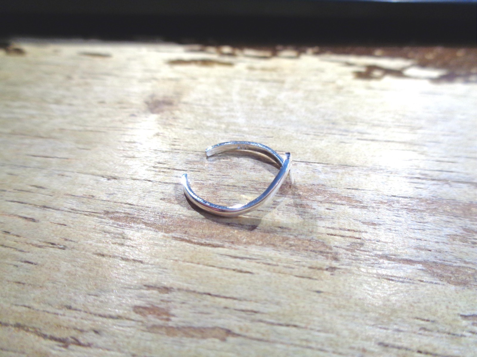 SOLID 925 STERLING SILVER SMOOTH HAWAIIAN CRESTING BREAKING OCEAN WAVE TOE RING