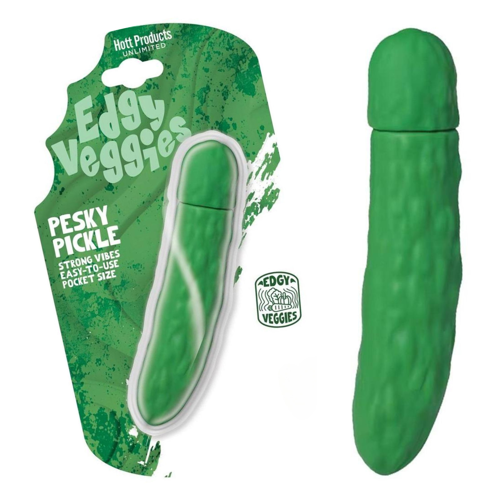 Discreet Pickle Shaped Vibrator Multi speed Vibrating Teaser Orgasm Stimulator