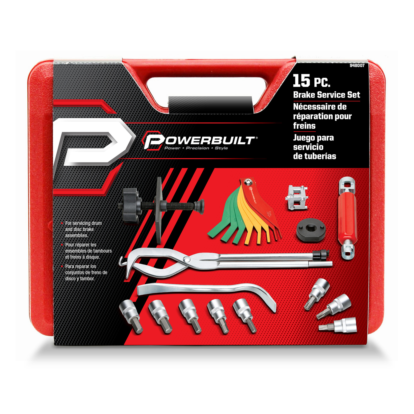 Powerbuilt 15 Piece Brake Service Set - 948007
