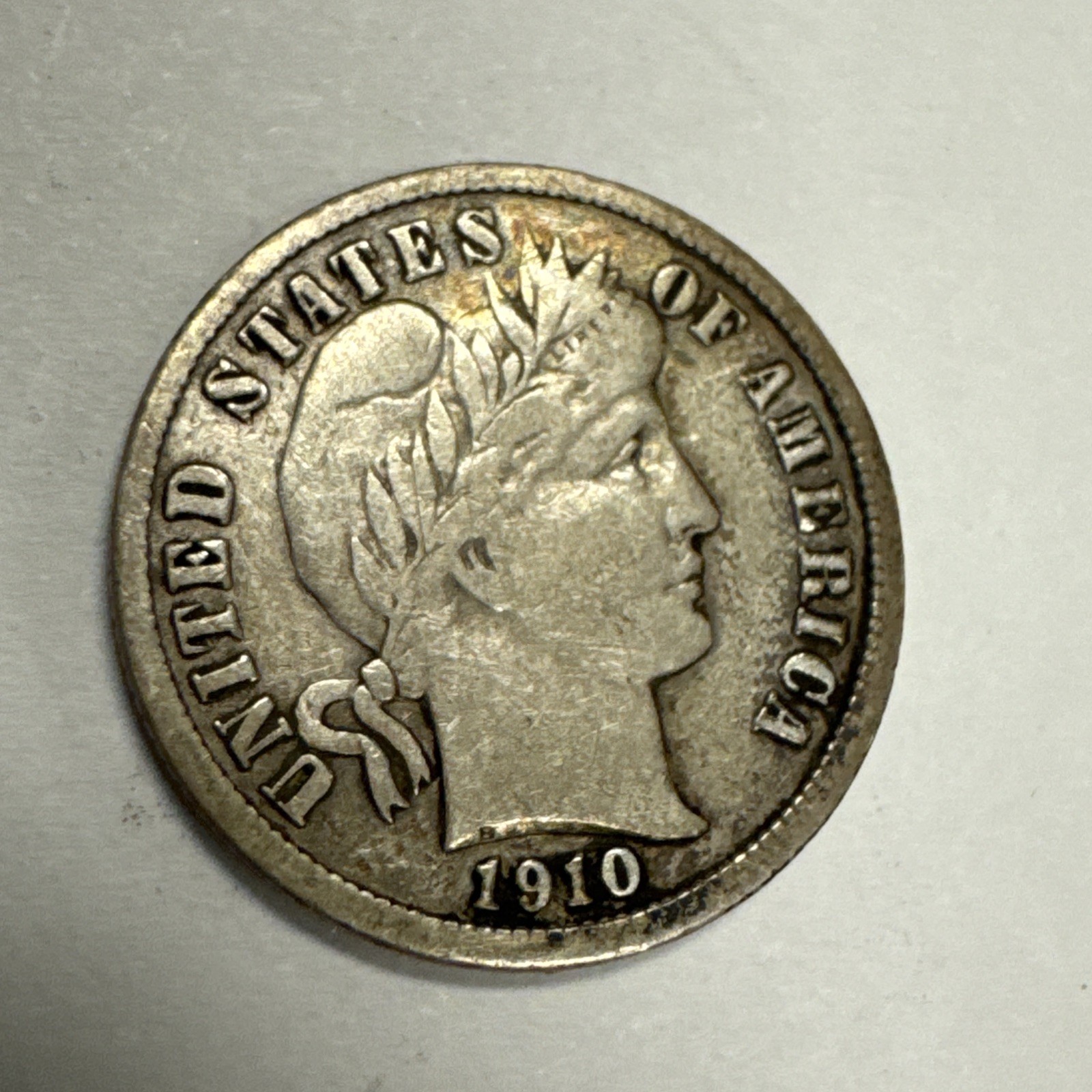 1910-D Barber Silver Dime VF
