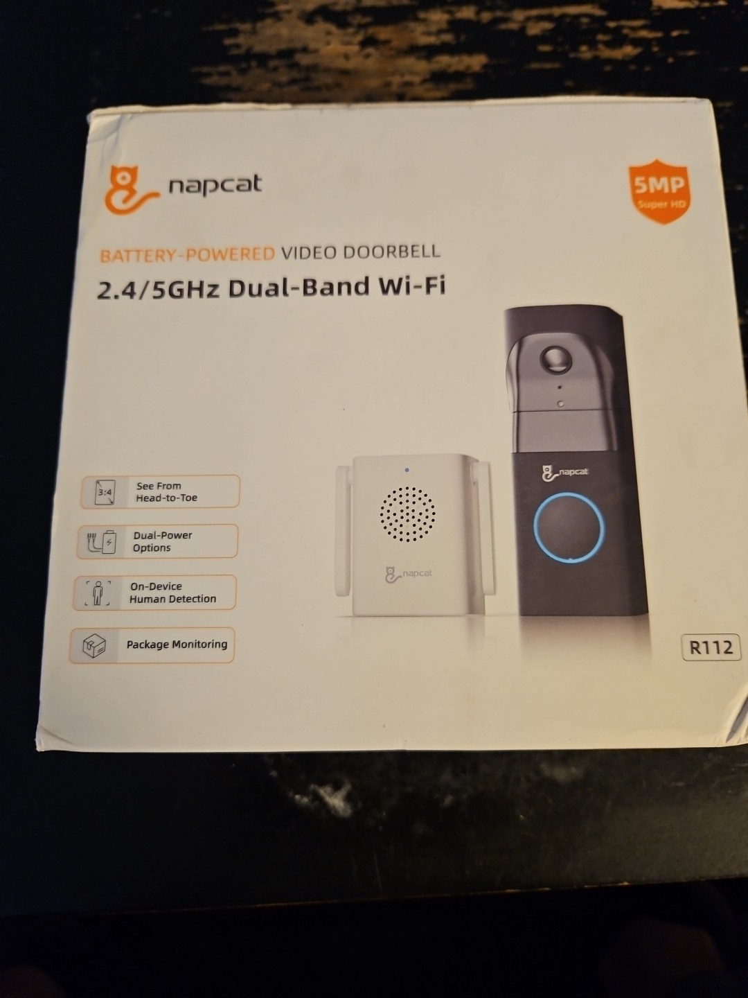 Napcat Battery-powered Video Doorbell 2.4/5 GHz Dual-band Wi-fi