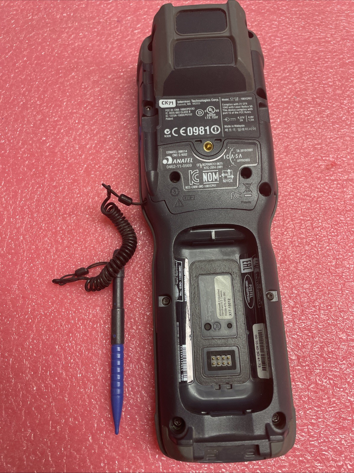 UNTESTED Intermec CK71 CK71AA2DN00W1100 Mobile Barcode Scanner/NO BATTERY