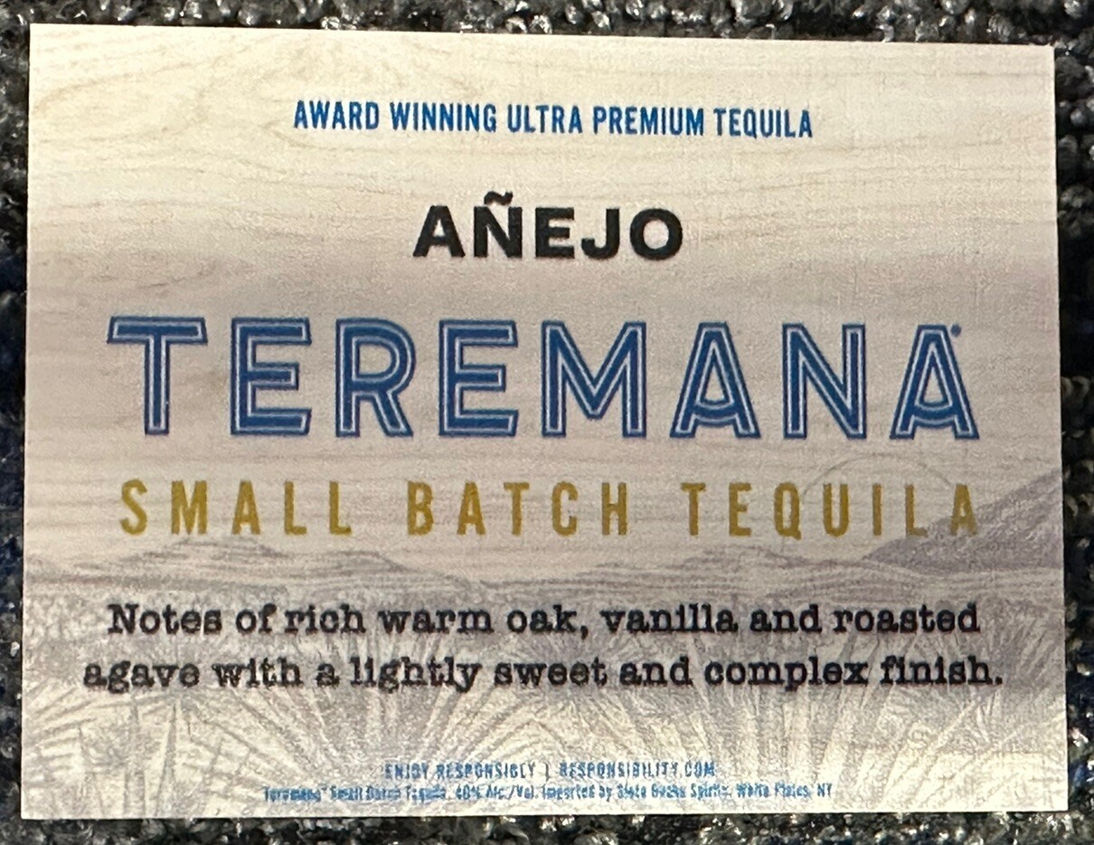 (10) Teremana Añejo Small Batch Tequila Shelf Talker 4” x 3” Wooden Placard Sign