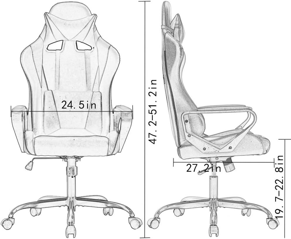 Stylish High-Back Ergonomic Chair for Gaming & Relaxation - White Color