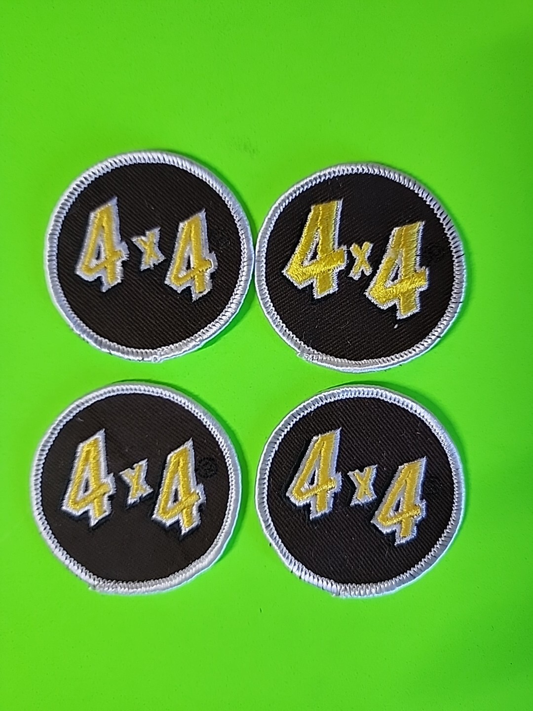 Lot Of 4 VTG 4x4 Round Truck Hat Shirt Patches 2 1/2"