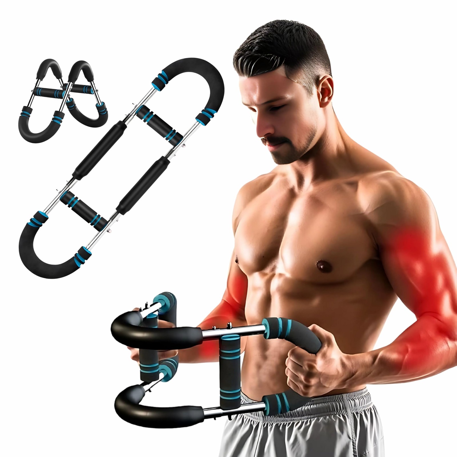 Twister Arm Trainer – Adjustable Chest Expander & Upper Body Workout Bar for ...