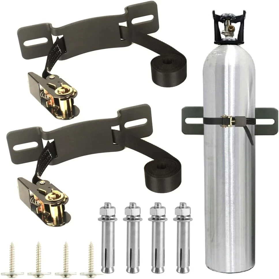 2PCS Propane Tank Holder，Oxygen Tank Holder，Nitrogen Gas Cylinder Holder, with 6