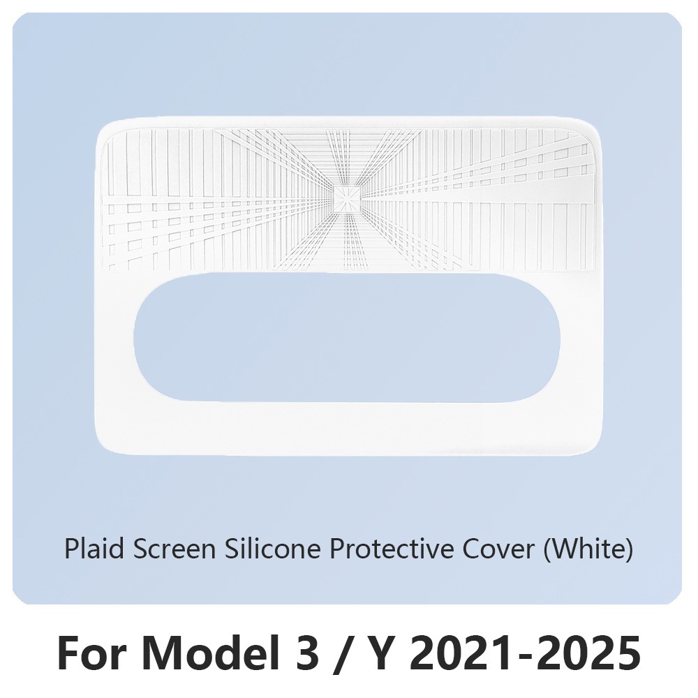 1 Pack Silicone Screen Frame Protector for Tesla Model Y & Model 3 2021-2025