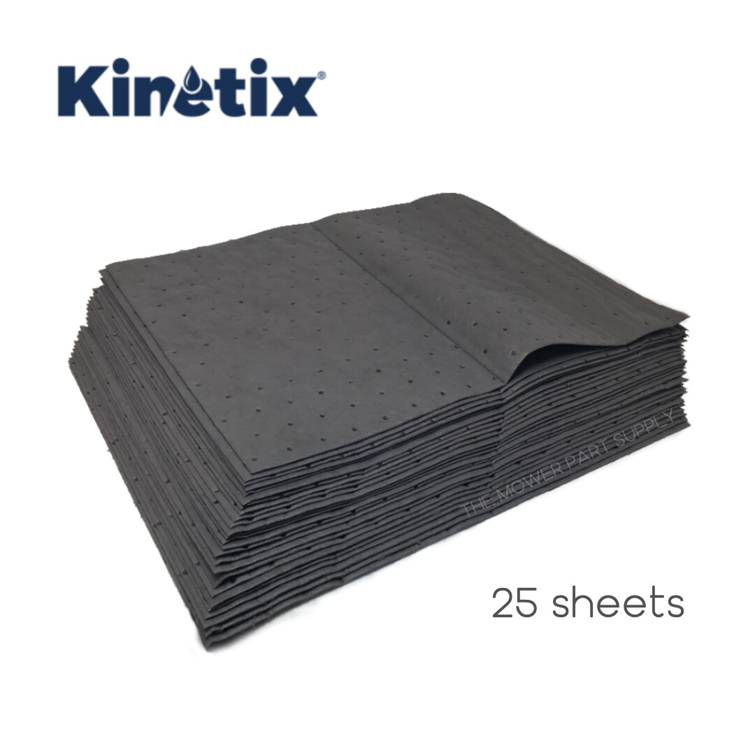Oil Spill Absorbent Shop Mats 15"x19" each Kinetix 15" X 475"(39.5 Feet) 25 Pcs