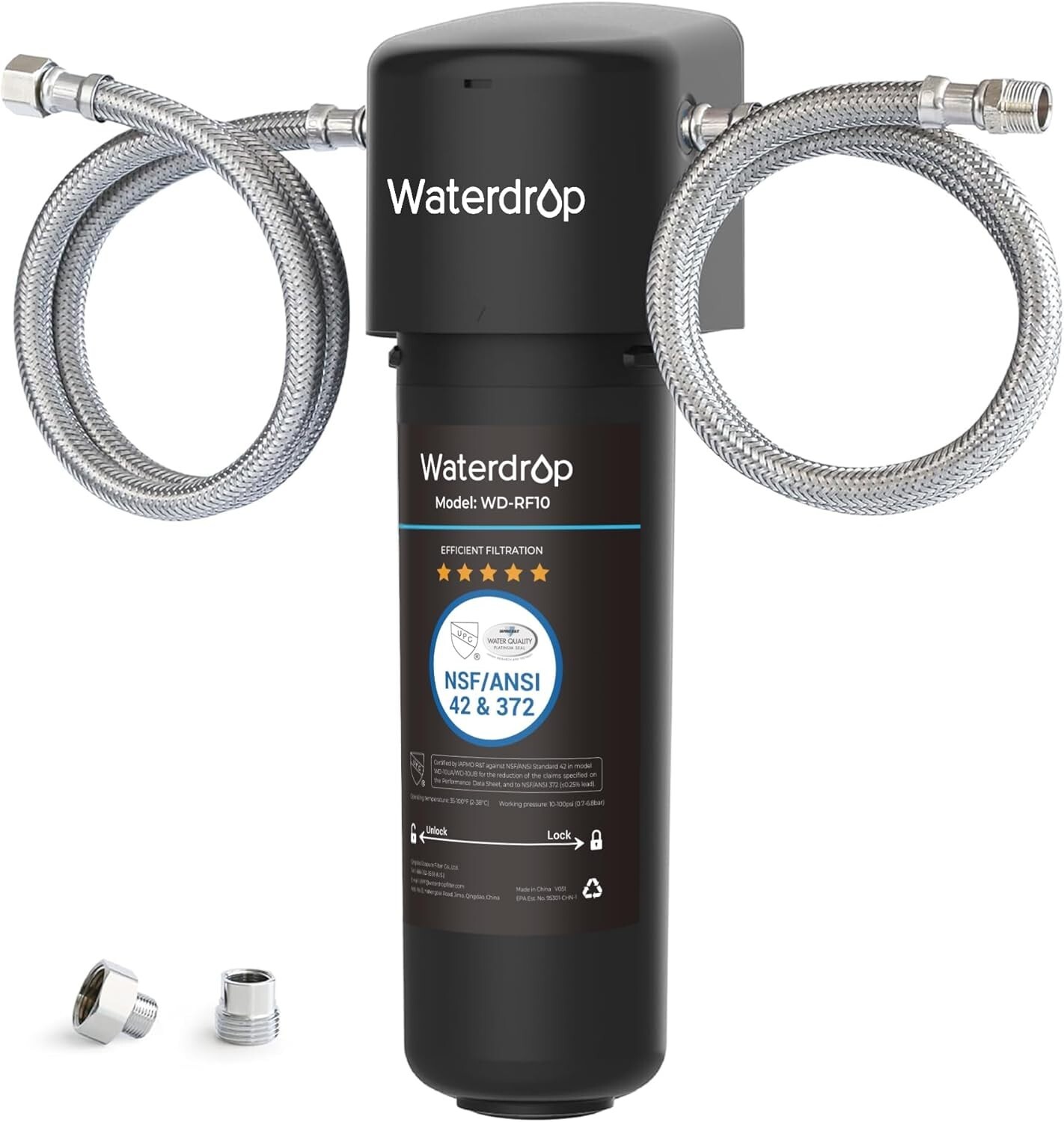 Waterdrop 10UA Under Sink Water Filter System, Direct Connect to Kitchen Faucet