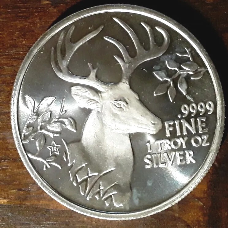 Texas Precious Metal Commemorative of white tail Buck Deer One Troy Ounce...