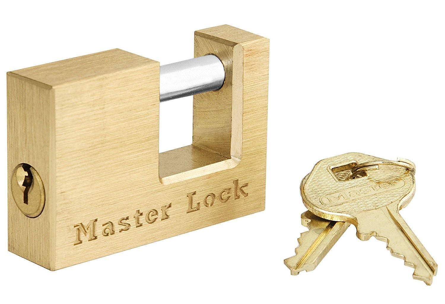 Master Lock 605DAT Trailer Coupler Padlock - 2 Pack 2 Pack, Gold