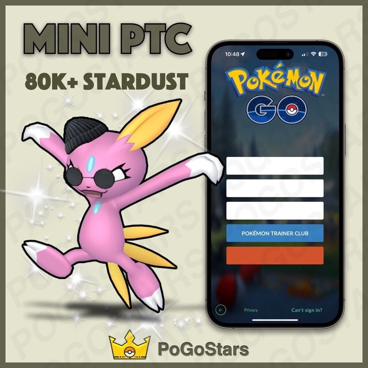 Pokémon PTC GO - Shiny Sneasel Fashionable Costume - 80K Stardust✨