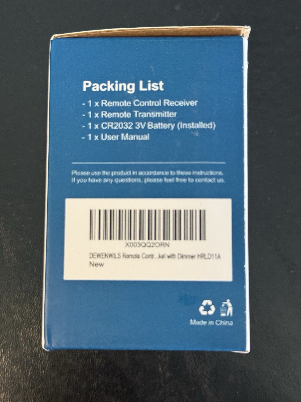 Dewenwils Remote Control Dimmer Light Socket #HRLD11A - A2000