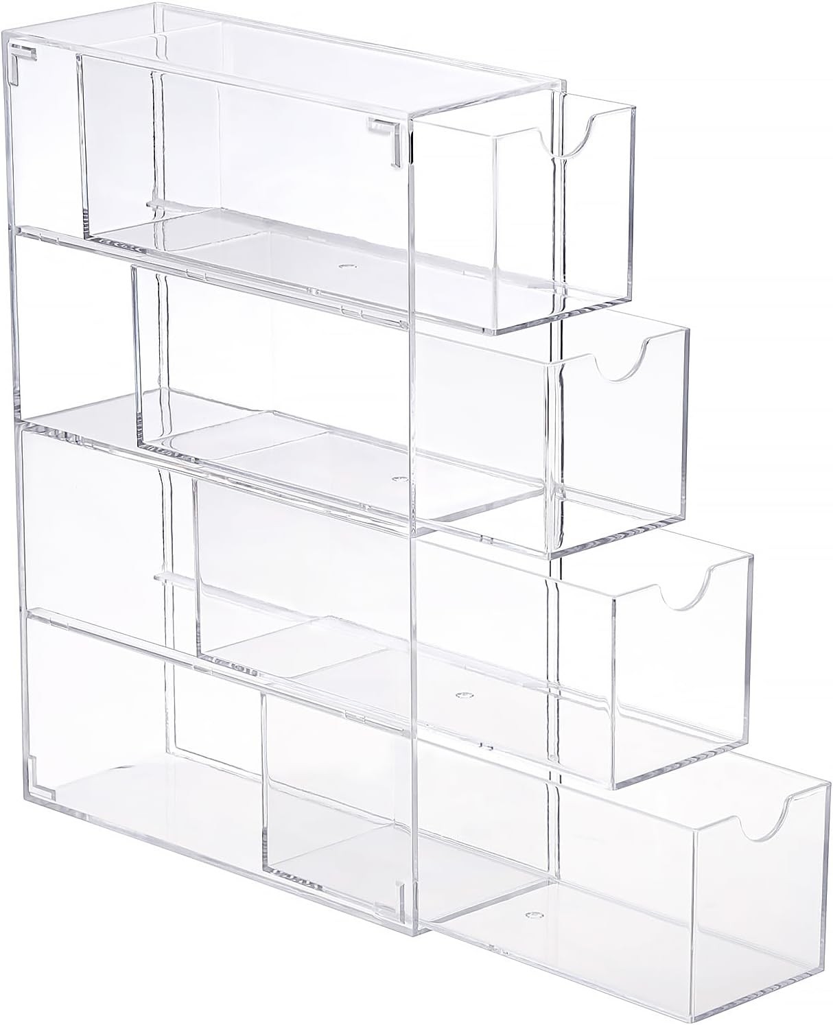 Acrylic Drawer Organizer Glasses Case Multiple Pairs Clear Desktop Drawers Box