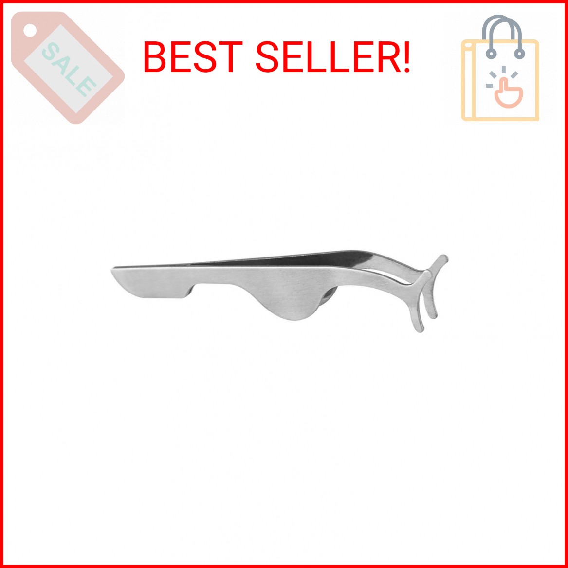 False Eyelashes Extension Applicator Remover Clip Tweezers Nipper (Silver)