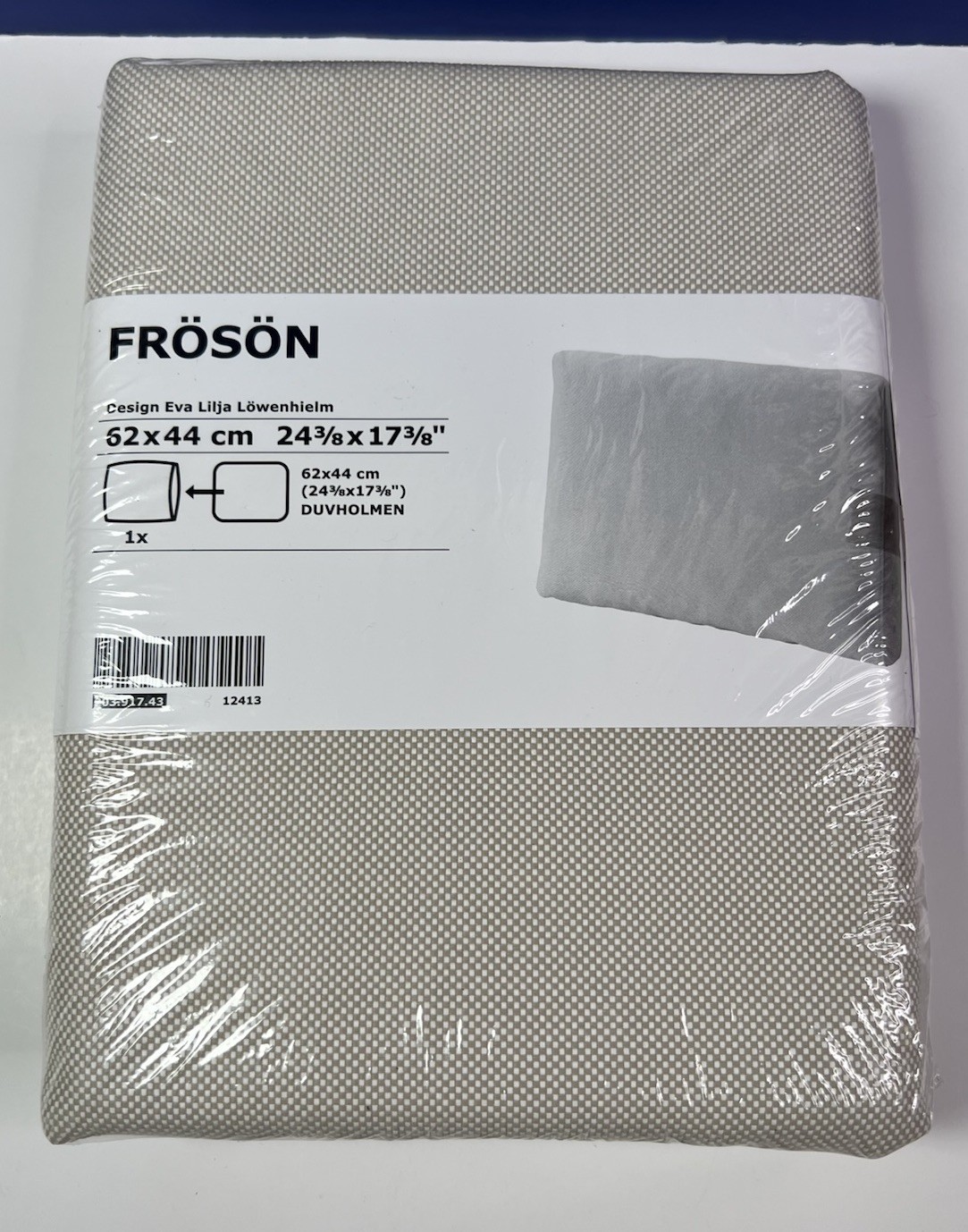 IKEA FRÖSÖN 203.917.43 Chair Cushion Slipcover Cover 24⅜×17⅜ DUVHOLMEN - NEW