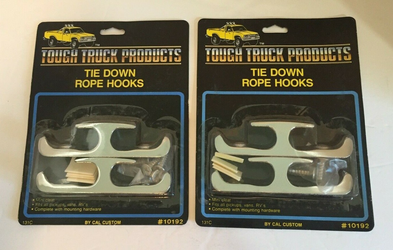 2 Packages of Tough Truck Tie Down Rope Hooks