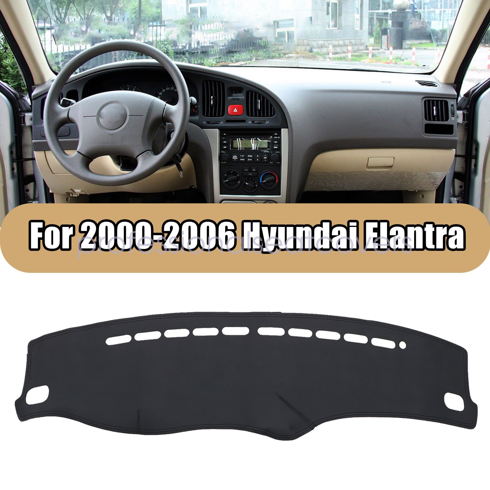 Dashboard Dash Cover Mat For 2000-2006 Hyundai Elantra Dashmat Carpet Anti-Slip
