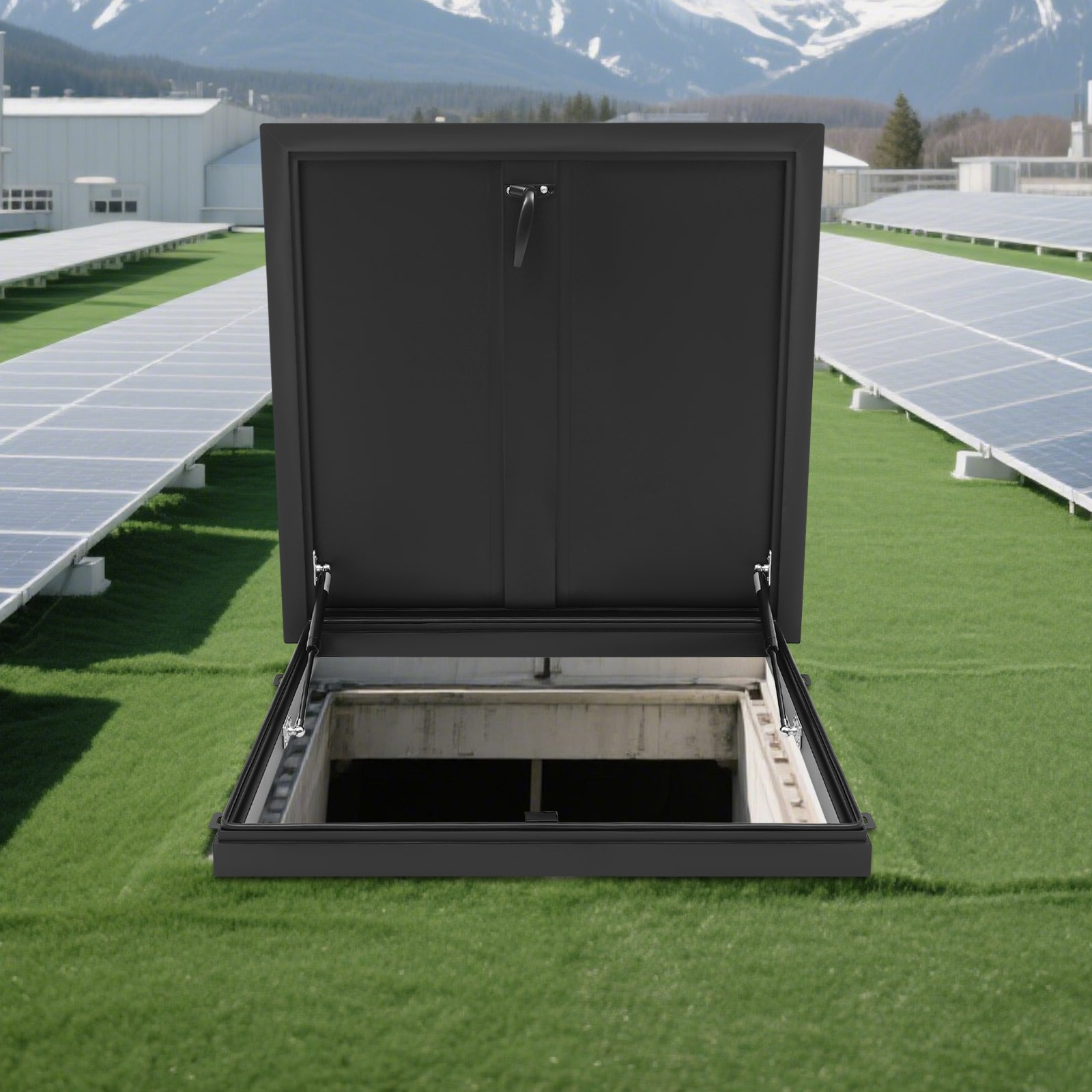 Roof Access Hatch Roof Security Door Access Door 110lbs Load-bearing Capacity ?