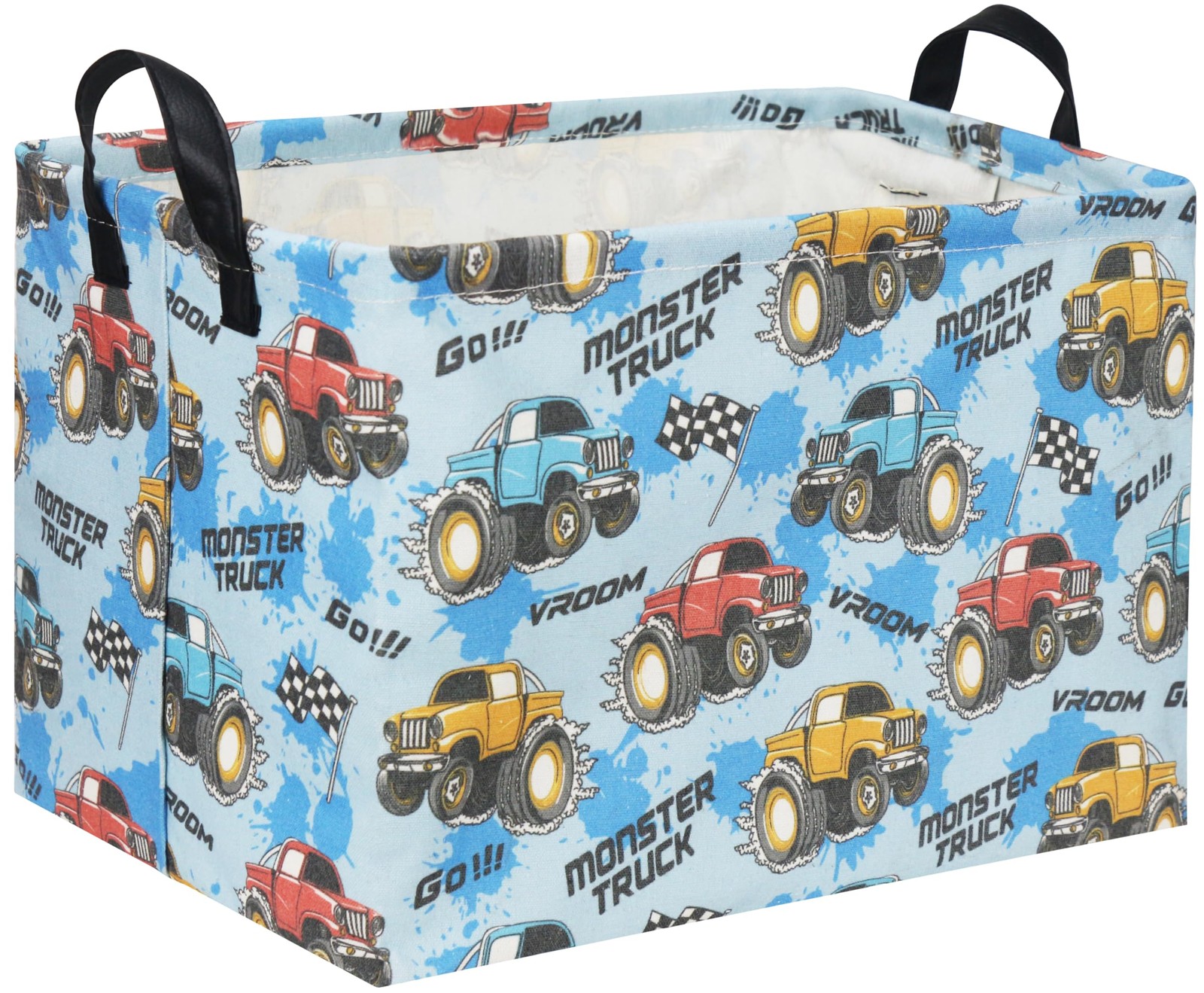 Rectangular Monster Truck Basket for Kids Baby Basket for Boys and Girls Cute...
