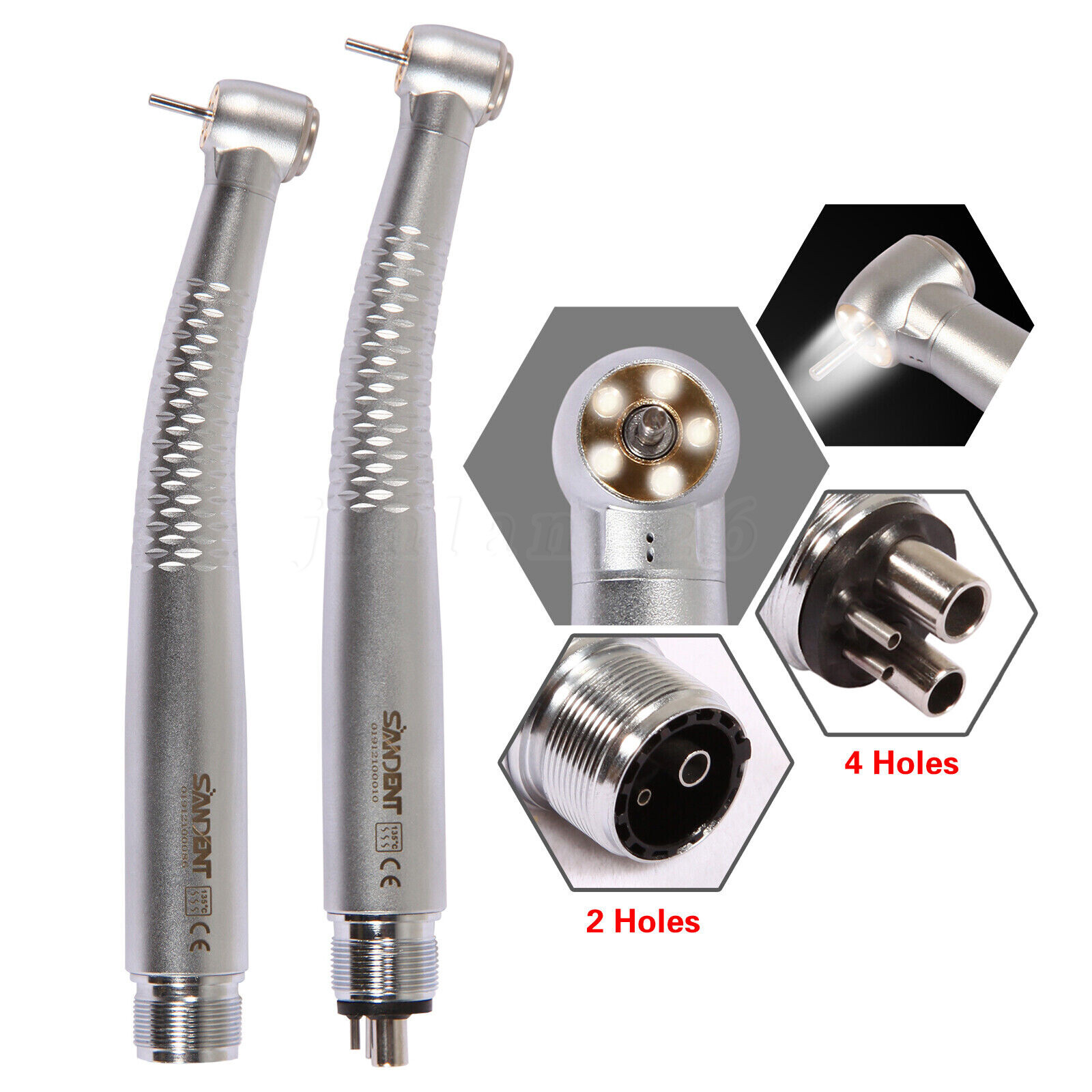Pieza de mano de alta velocidad con luz LED e-generador 2/4Hole Fit NSK Pana Max