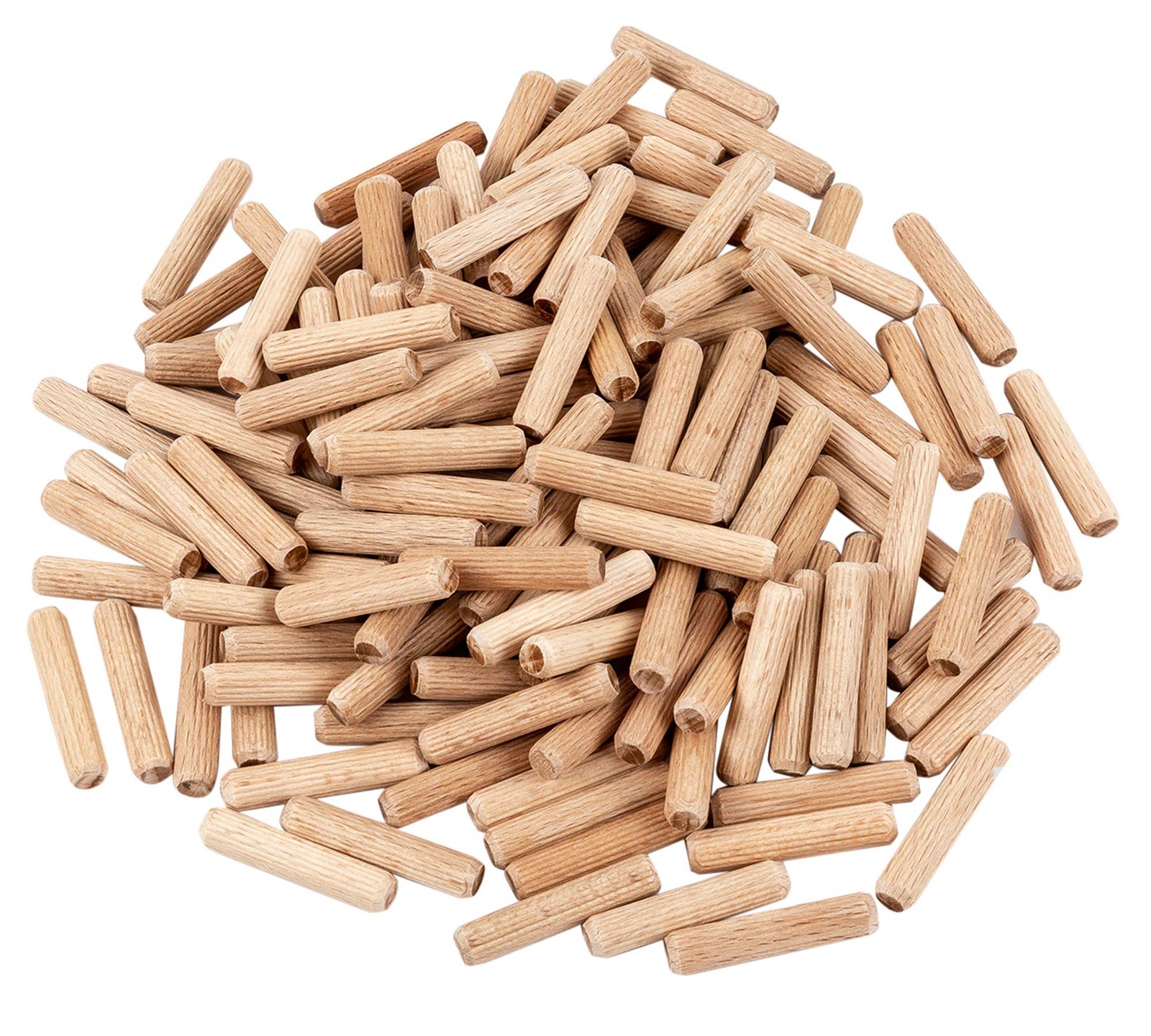 BICB 1/4″ X 1.5″ Fluted Beechwood Dowel Pins – 1/4" x 1 1/2", Brown Natural