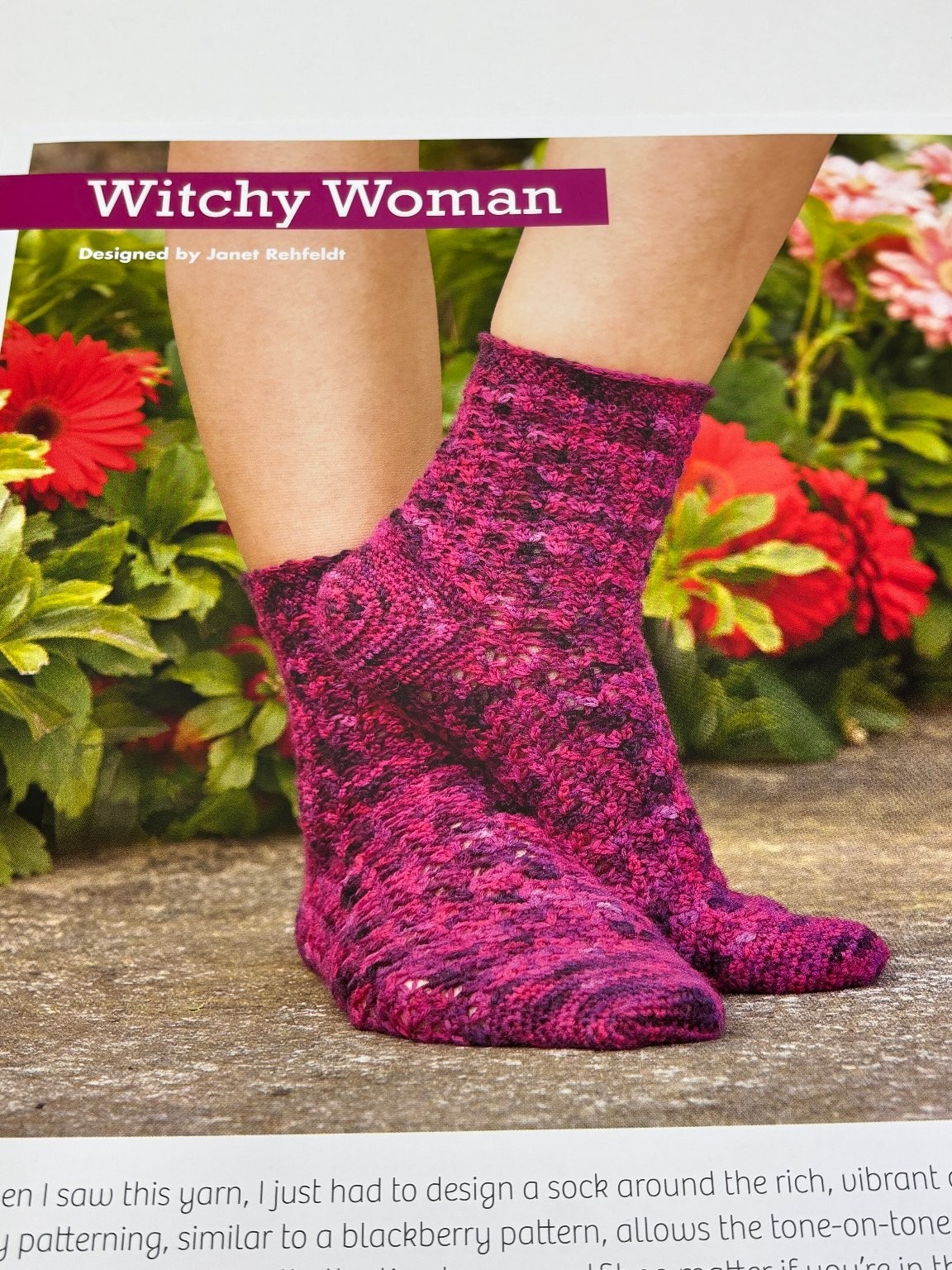 Witchy Woman Janet Rehfeldt Socks Crochet Pattern Book Pages