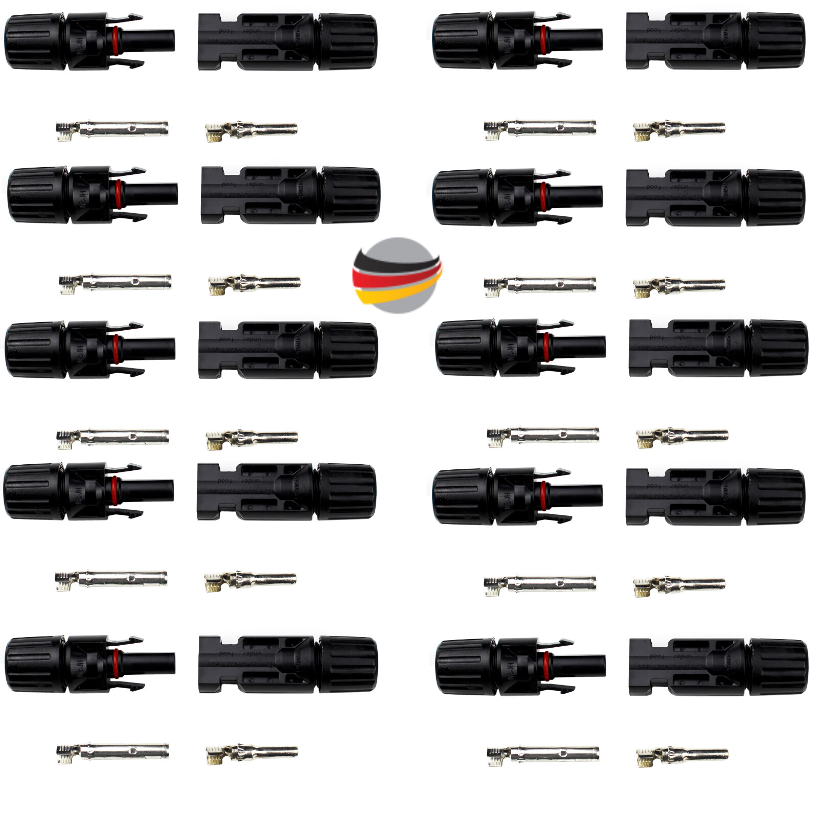 5/100 pairs solar plug solar socket + plug coupling cable 2.5 - 6 mm²