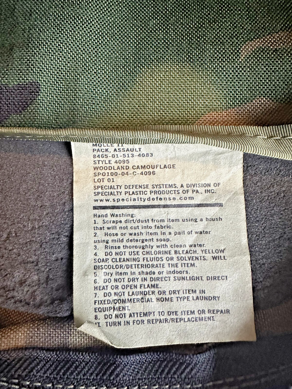 SDS MOLLE II M81 WOODLAND ASSAULT PACK