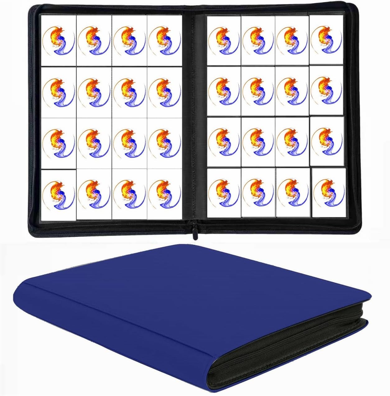 Premium 1664 Cards Capacity Binder, 16 Pocket Ringless Side-Loading Trading Card