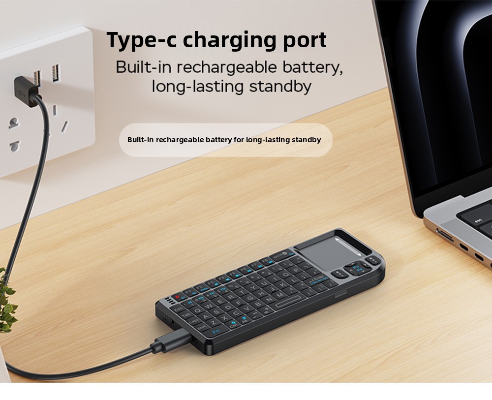 NEW-K808V2 Mini Wireless Keyboard Touchpad 2.4G/Bluetooth Laser Pointer