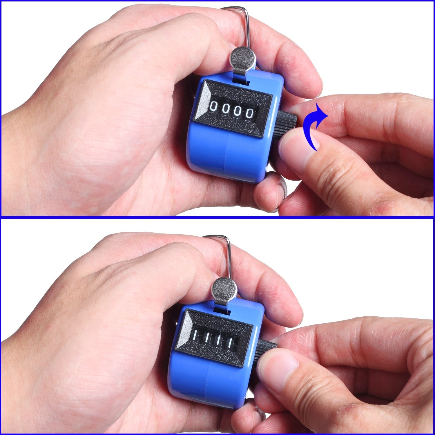Handheld Tally Counter 3 Pack 4 Digit Mechanical Palm Clicker Counter