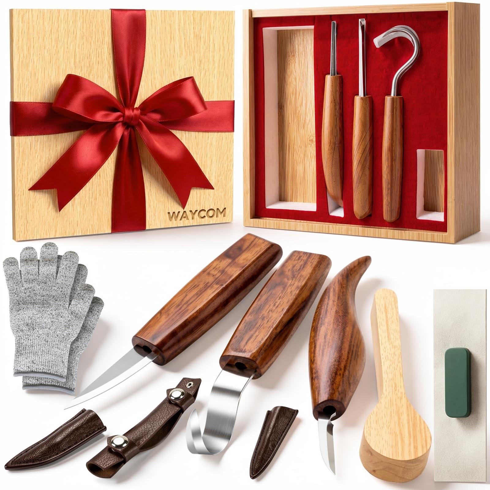 12pcs Wood Whittling Kit Wood Carving Tools Set Hook Carving Knife,Detail Woo...