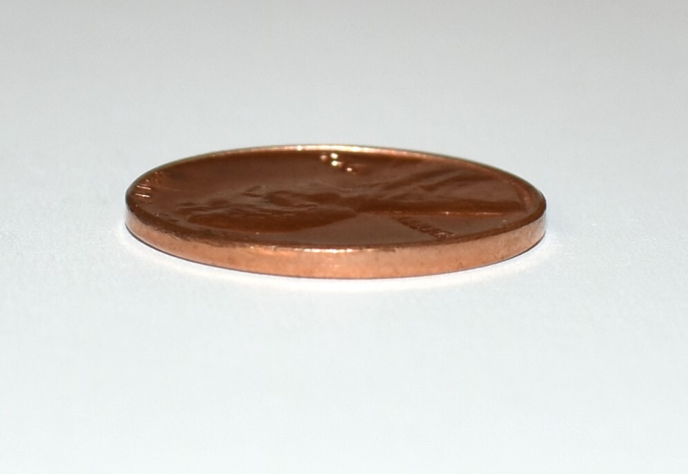 1968 Penny Error No Mint Mark P Red High Mint State Rim Collar DD Errors