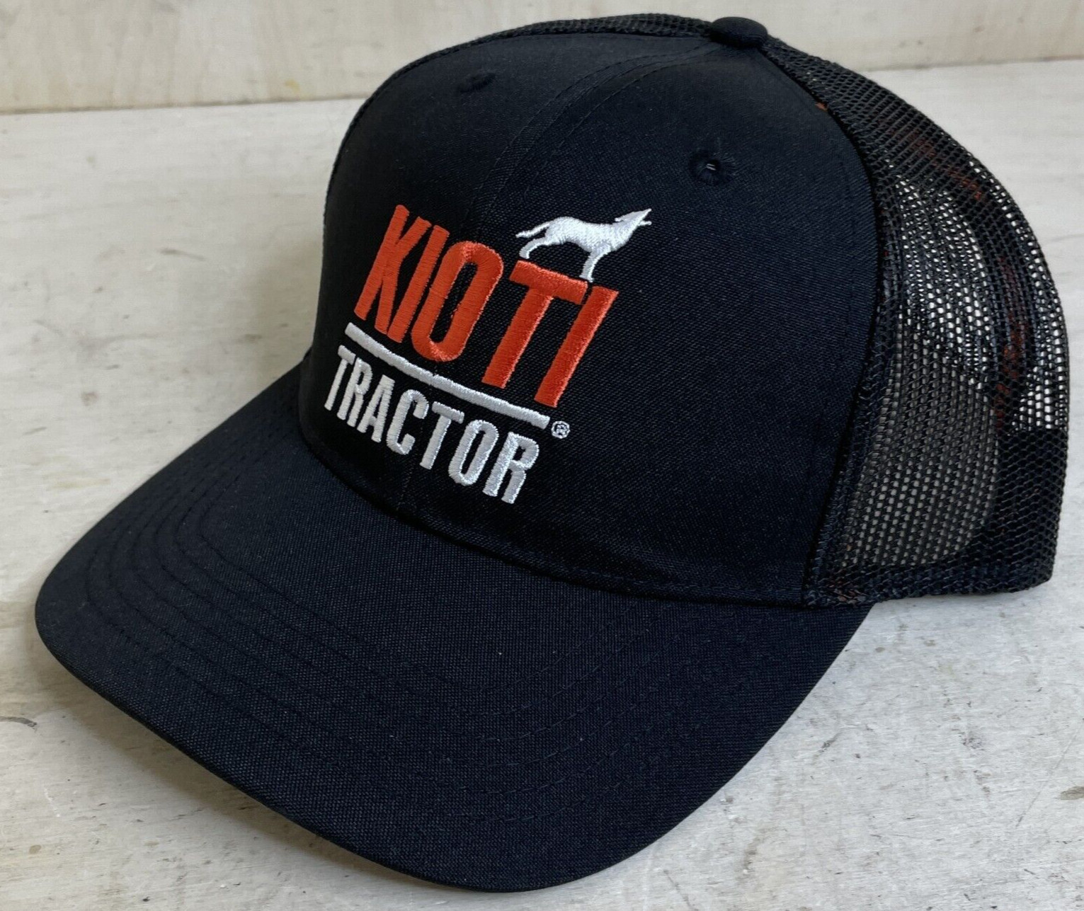 Kioti Tractor Logo Black Trucker Hat Cap Adult One Size Adjustable 46 AVAILABLE