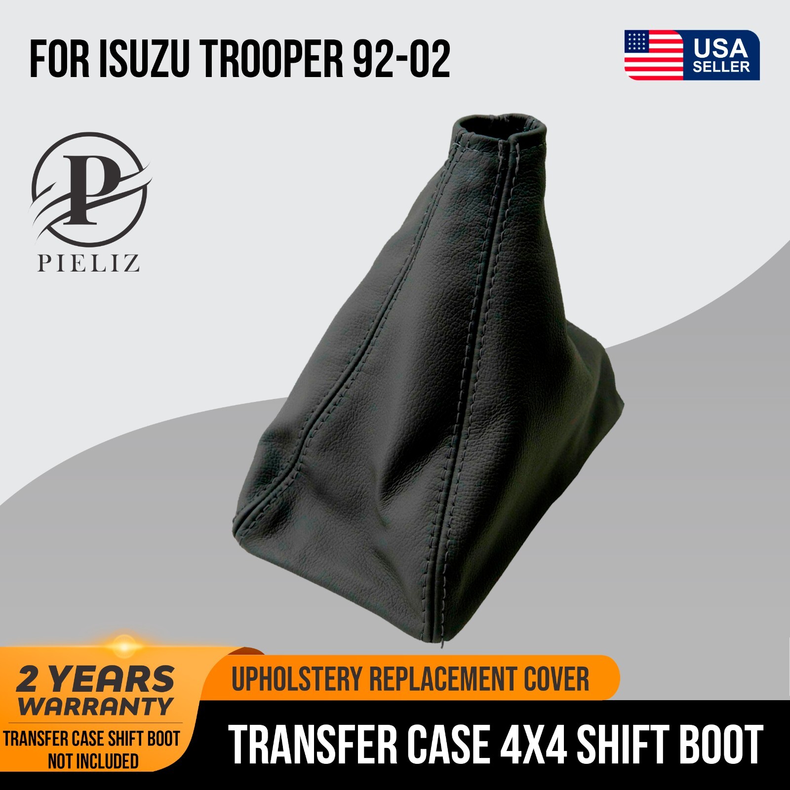 Transfer Case 4x4 Shift Boot PU Leather Fit for Isuzu Trooper 92-02 Black