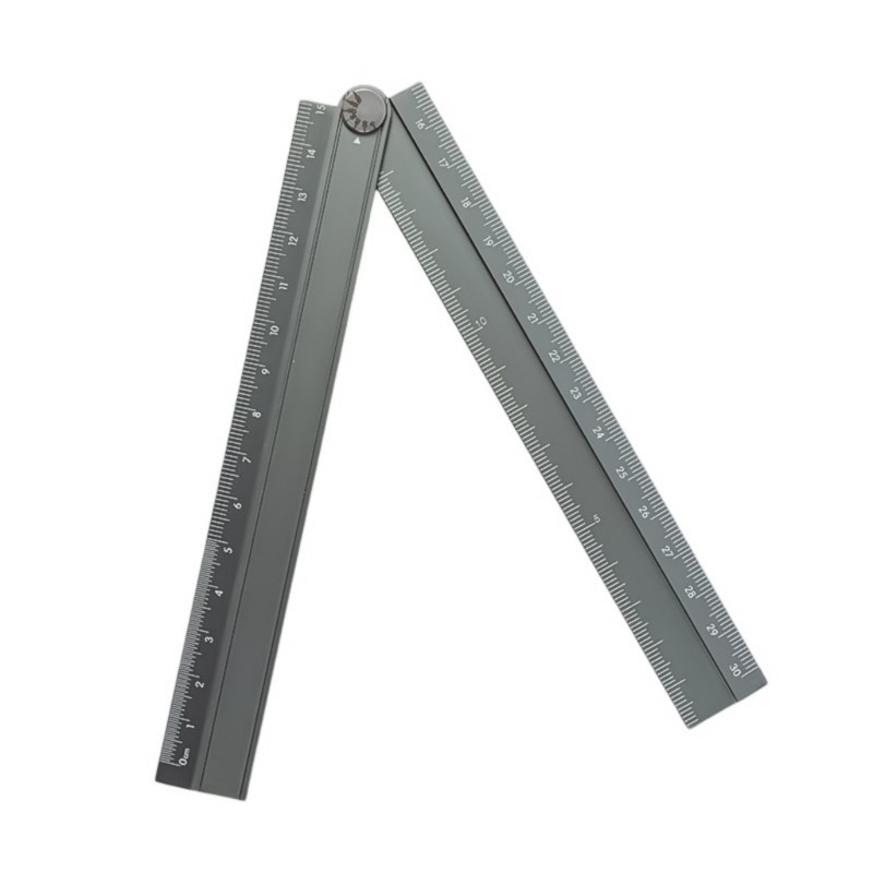 30cm Metric Foldable Straight Rulers Aluminum Rulers for Classroom & Art Designs