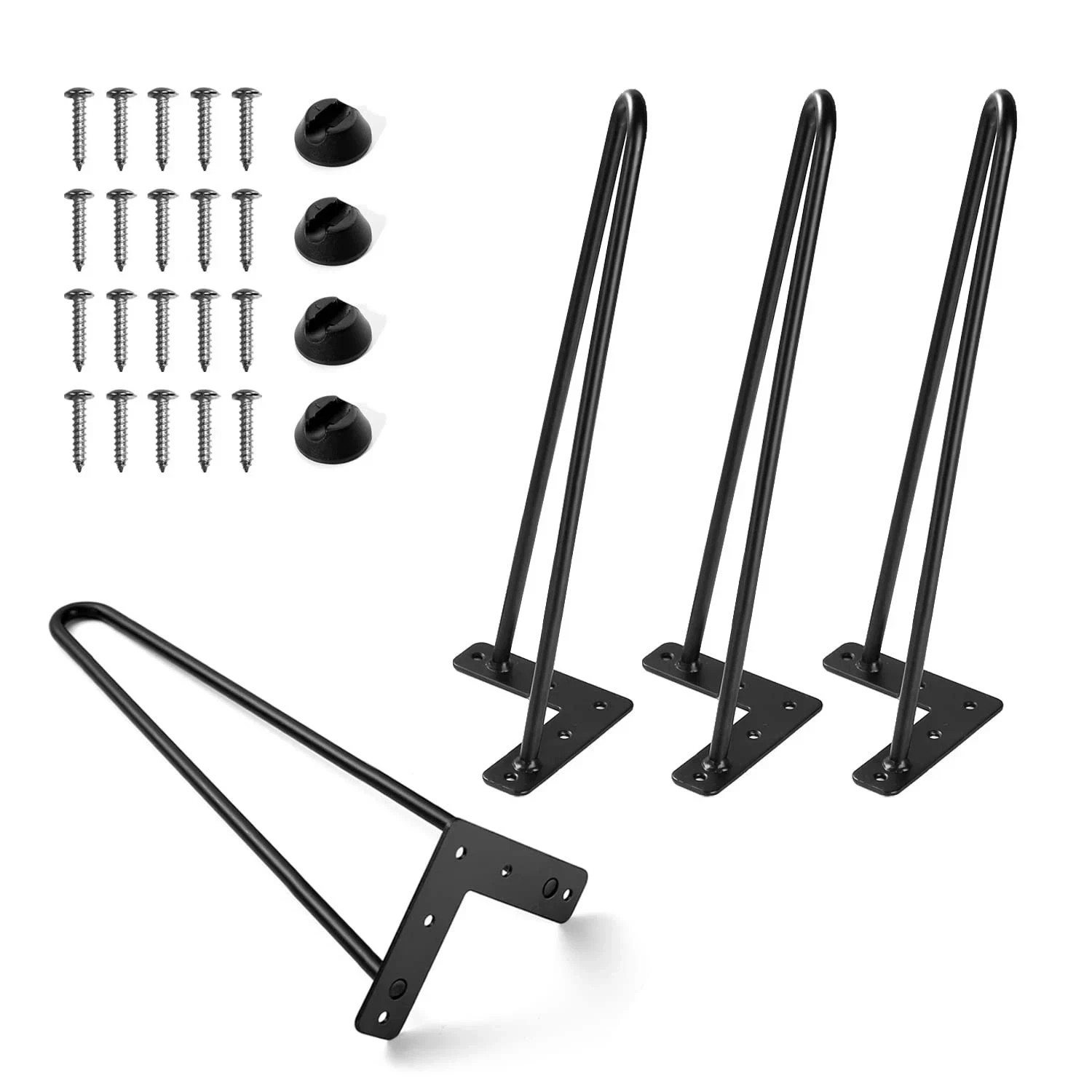 14 Inch Hairpin Legs for Furniture Set of 4, Heavy 14 inch, Black